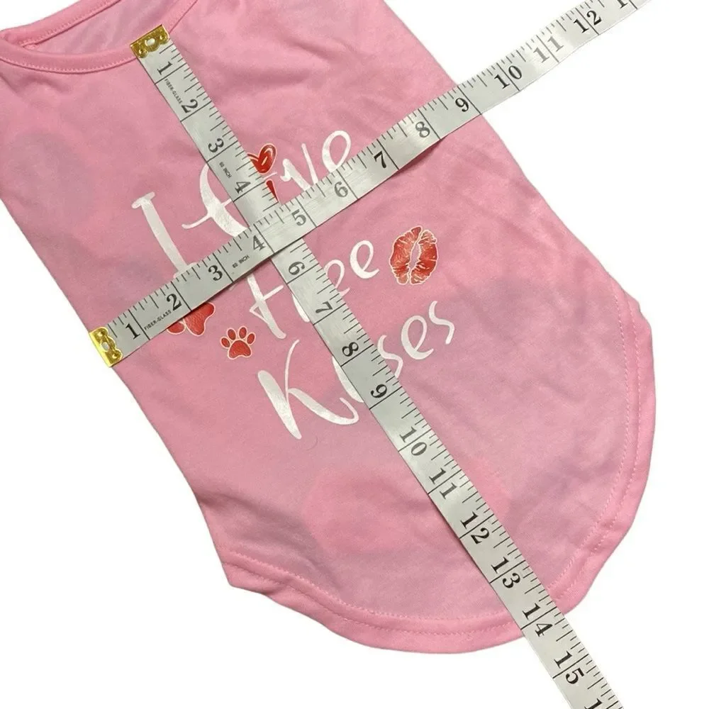 Valentine Dog 'I Give Free Kisses' Statement Shirt